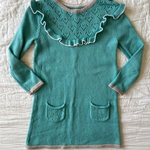 Baby Boden Pointelle Heart sweater dress
